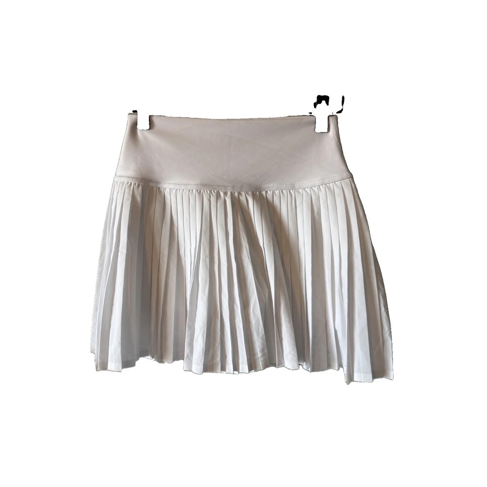 Alo Yoga White Aces Pleated Tennis Mini Skirt Skort W6289R Womens Small